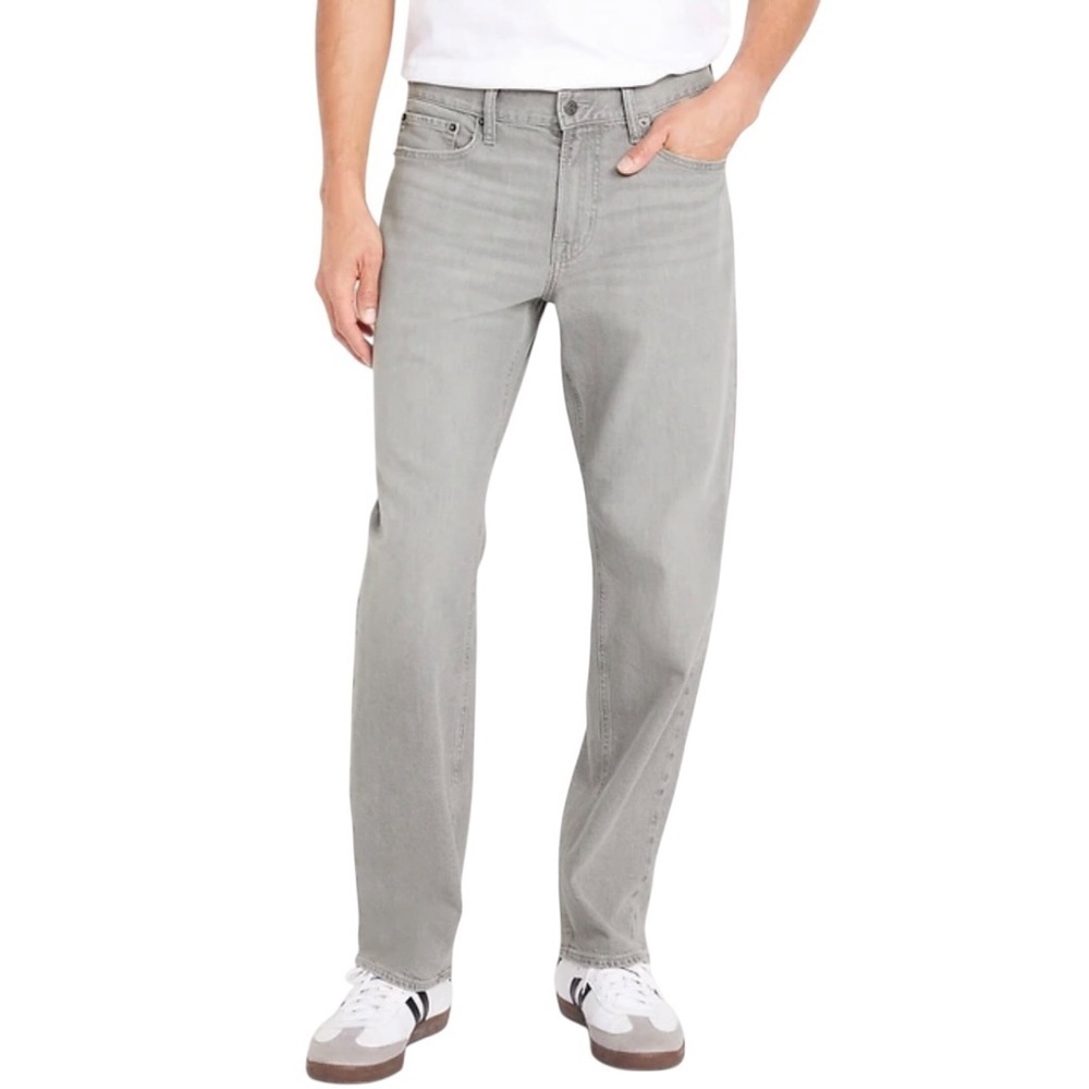 Old Navy Loose Bulit-in Flex Jeans Men’s Tall Size 34x38 Gray Wash